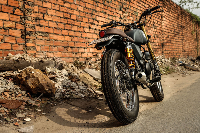 Suzuki GN125 độ phong cách tracker của biker Sóc Trăng